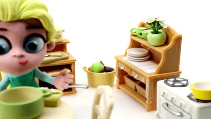 Noche de Peliculas Frozen Animacion  Elsa Horneando Muffins Play Doh Stop Motion