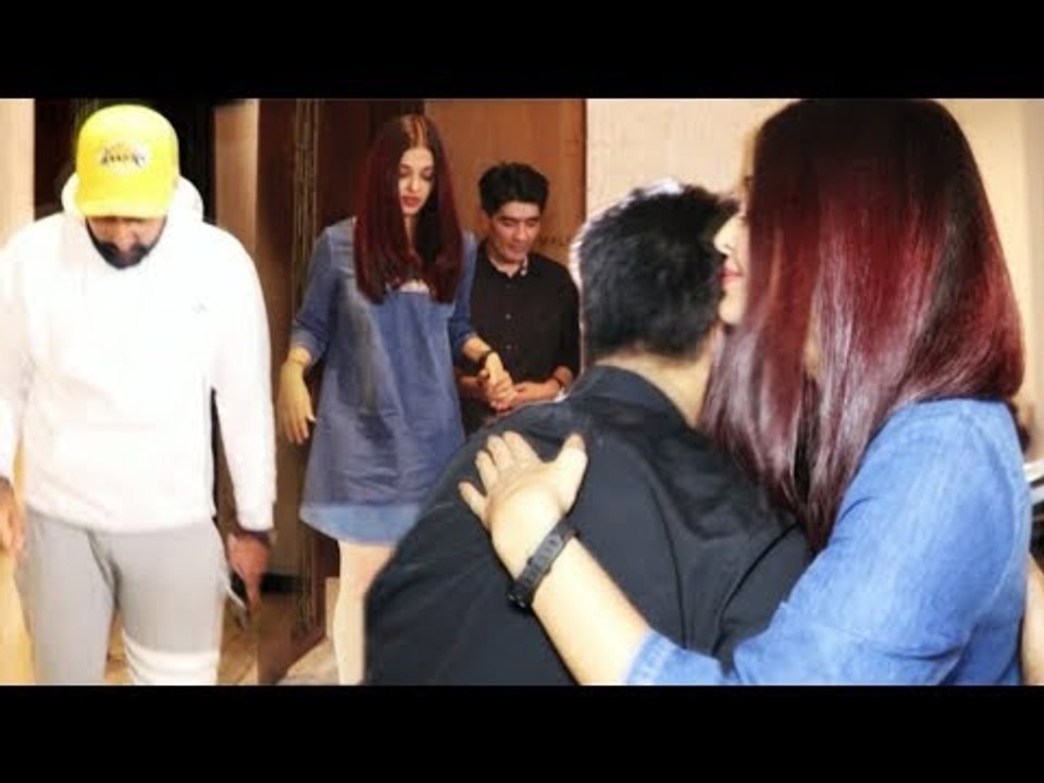 Aishwarya Rai और Abhishek Bachchan पोहचे Manish Malhotra के घर