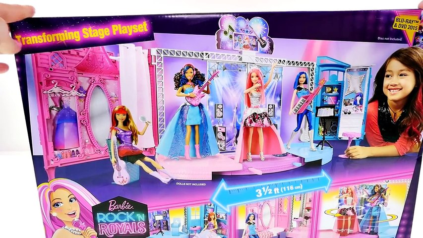 Barbie Estrella de Rock Y Princesa ♚ Escenario Plegable De 3 Pies de Largo Barbie Concierto - video dailymotion