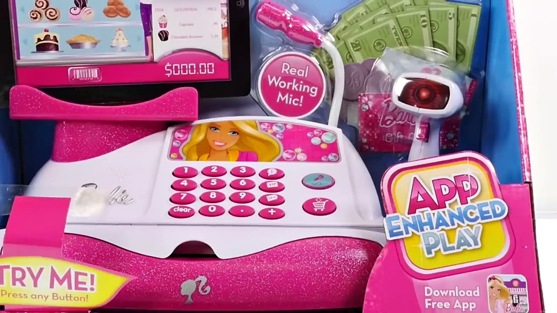 Barbie Y Su Caja Registradora!! Funciona Con Tu Telefono O Tablet Y Escanea  Codigos Reales - video Dailymotion