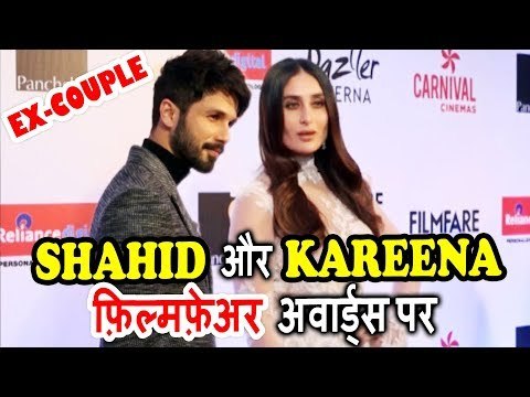 EX-COUPLE Kareena Kapoor और Shahid Kapoor पोहचे Filmfare Glamour and Style Awards 2017 पर