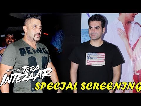 Salman Khan के भाई Arbaaz Khan पोहचे Tera Intezaar स्पेशल स्क्रीनिंग