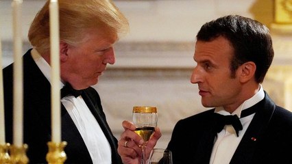 Macron e Trump em jantar na Casa Branca