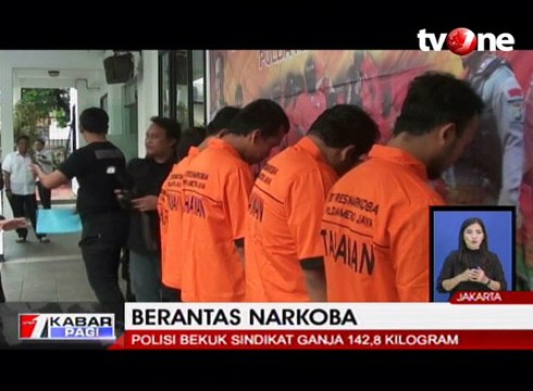Polda Metro Jaya Bekuk Sindikat Pengedar 142,8 Kg Ganja