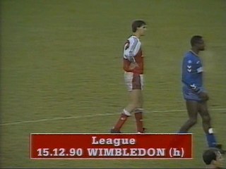 Arsenal - Wimbledon 15-12-1990 Division One