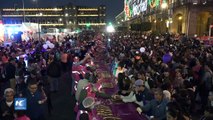 Capitalinos disfrutan de la monumental Rosca de Reyes