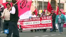 Sectores sociales marchan en respaldo a consulta popular propuesta por presidente de ecuador