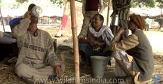 Man drinking full jug of raw milk in Bihar!