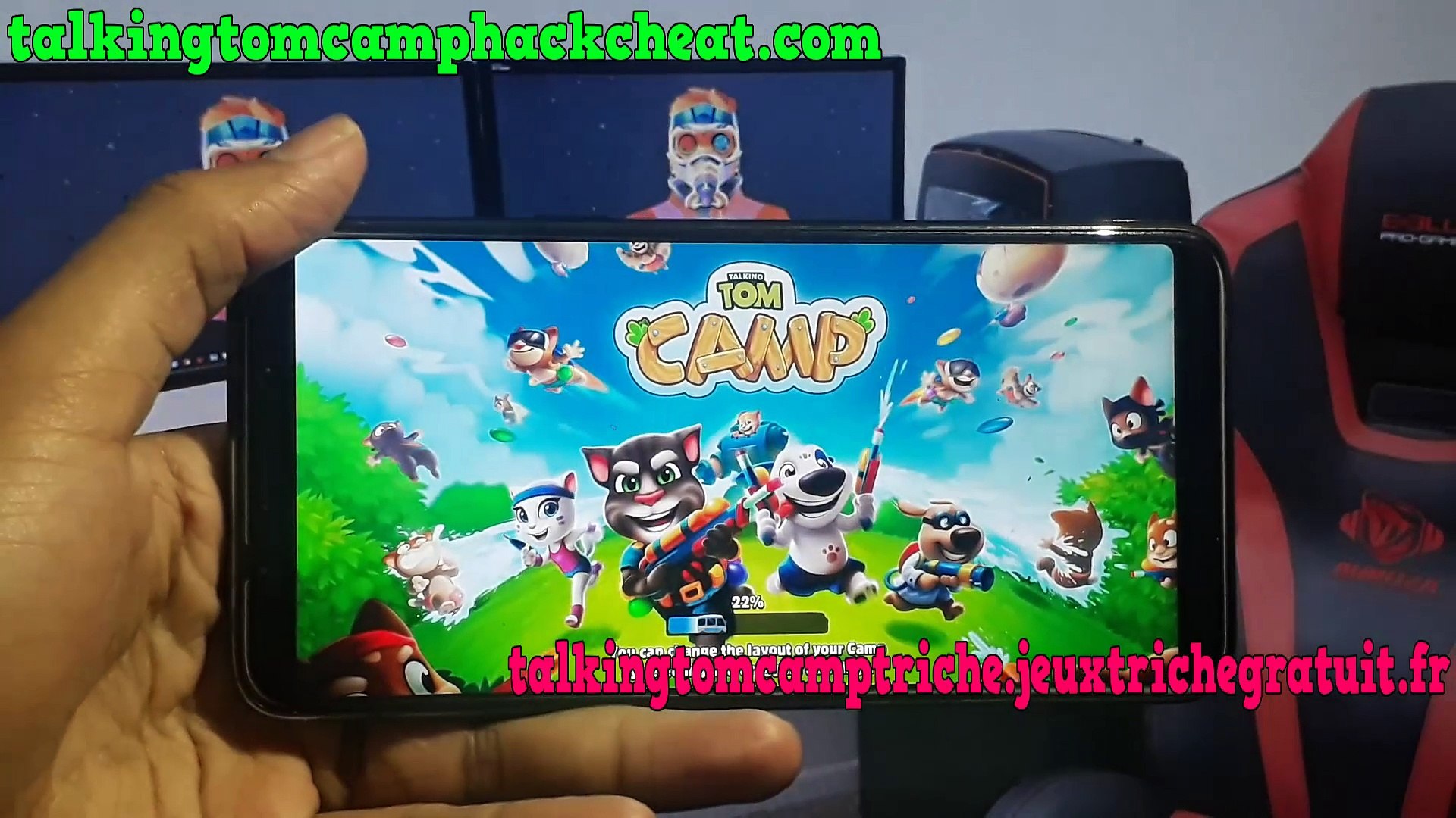 [Gratuit] Talking Tom Camp Triche Astuce Illimite Gemmes et Pieces Android  iOS - 