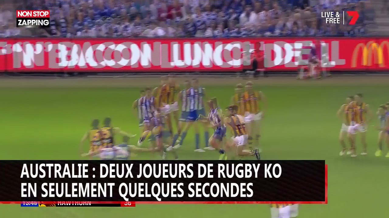 Australie : deux joueurs de rugby KO en seulement quelques secondes (vidéo)