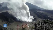 Volcán Poás registra fuerte erupción con rocas y fragmentos de lava