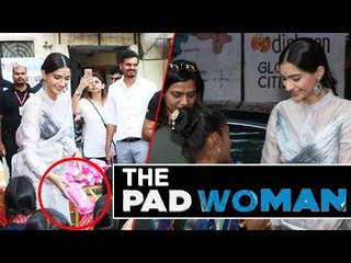 Sonam Kapoor ने School की लड़कीओ में बाटे Sanitary Pads । Padman प्रमोशन