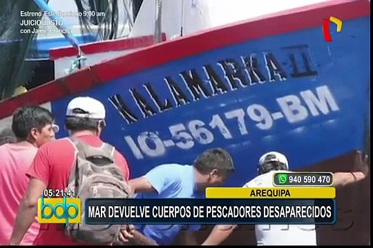 Arequipa: hallan cuerpos de pescadores desaparecidos hace 10 días