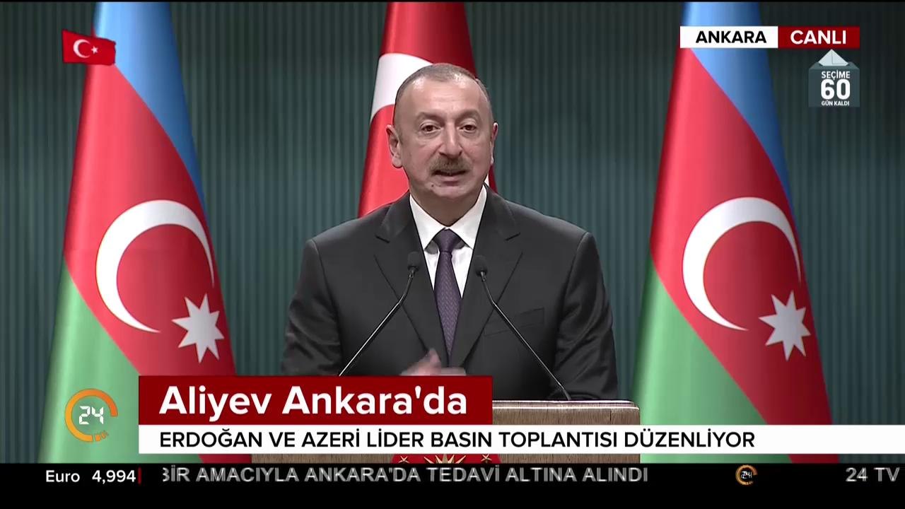 İlham Aliyev Ankara'da
