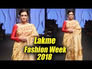 Télécharger la video: Dia Mirza ने किया Ramp Walk Lakme Fashion Week 2018 पर