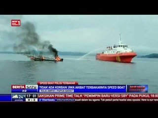 Kapal Cepat Milik Polair Raja Ampat Terbakar