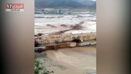 قارئ يشارك بفيديو للسيول بطريق العين السخنة