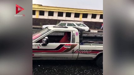 لثلوج تتساقط بغزارة على «نويبع»