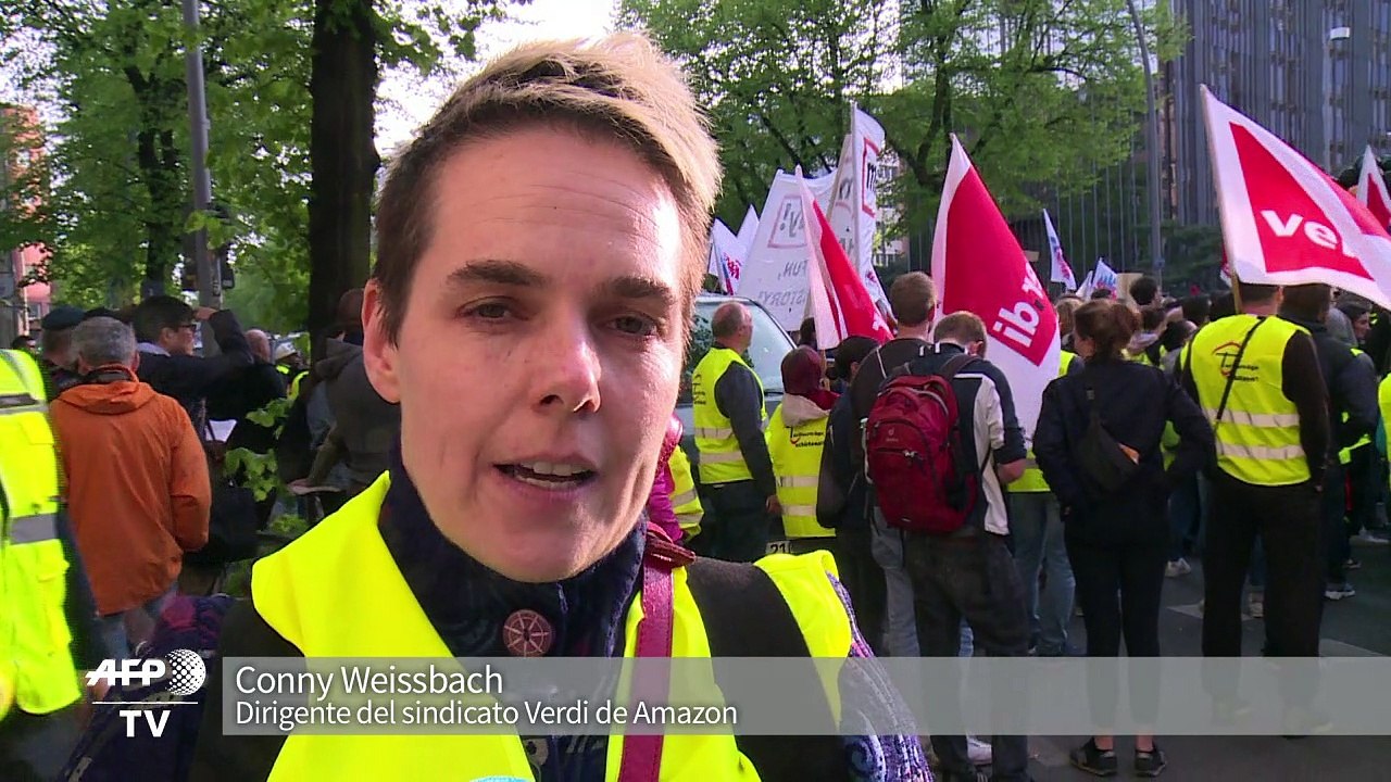 Trabajadores de Amazon demandan derechos laborales en Berlín