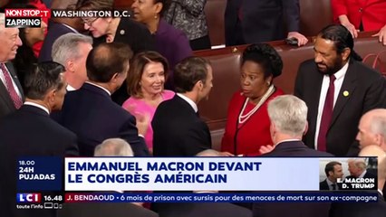 Emmanuel Macron accueilli par une standing ovation au Congrès américain (Vidéo)
