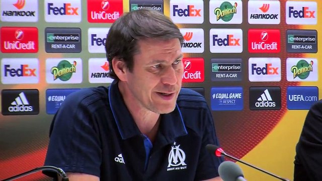 Rudi Garcia en conf de presse avant OM-Salzbourg