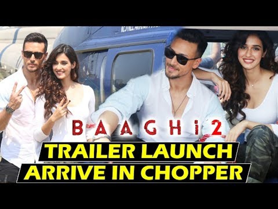 (FULL VIDEO) Tiger Shroff और Disha Patani पोहचे Chopper से Mahalaxmi Racecourse में