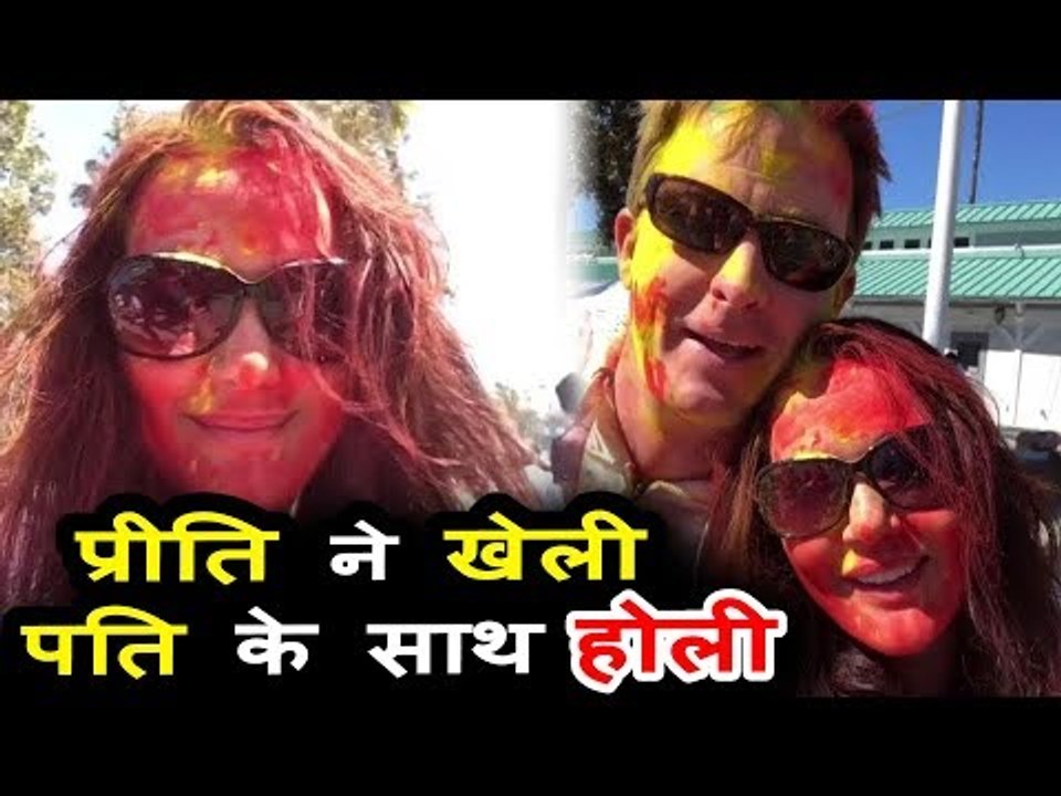 Preity Zinta और Gene Goodenough ने खेली Los Angeles के Beach पर Holi