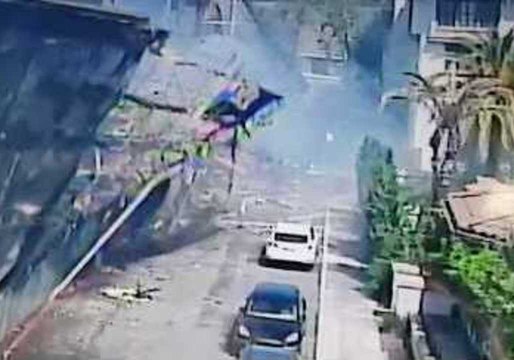 Scaffolding Collapses After Fire Engulfs Under-Construction Building in California