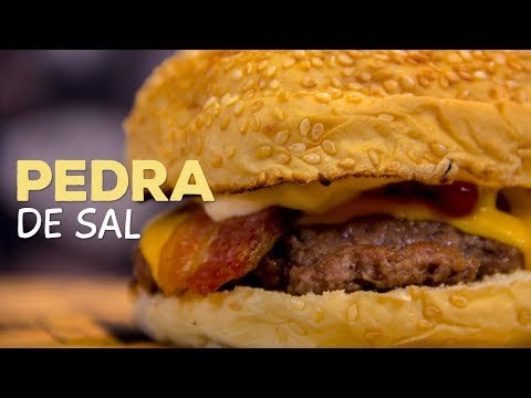 Como fazer Hambúrguer na Pedra de Sal - Sanduba Insano