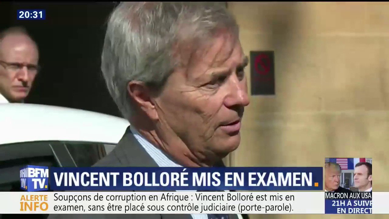 Vincent Bolloré mis en examen ce mercredi