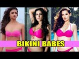 HOT Bollywood Actresses In PINK BIKINI
