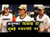 Anushka Sharma पोह्ची Mumbai एयरपोर्ट, हुई Sui Dhaaga के  शूट के लिए रवाना