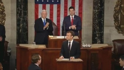 Macron deja claros sus contrastes con Trump en su discurso ante el Congreso de EEUU