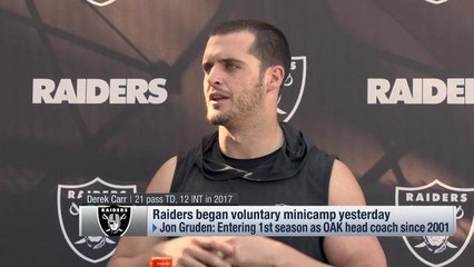 Carr on Gruden's first voluntary minicamp: 'We felt like we kinda knew what we were doing'