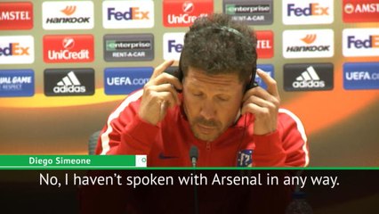 I've had no contact with Arsenal - Simeone