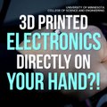 Watch electronics get printed directly on a human hand