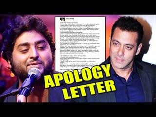 Arijit Singh's Public APOLOGY LETTER To Salman Khan