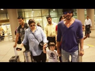 (Video) AbRam Steals The Spotlight From Shahrukh Khan At Airport