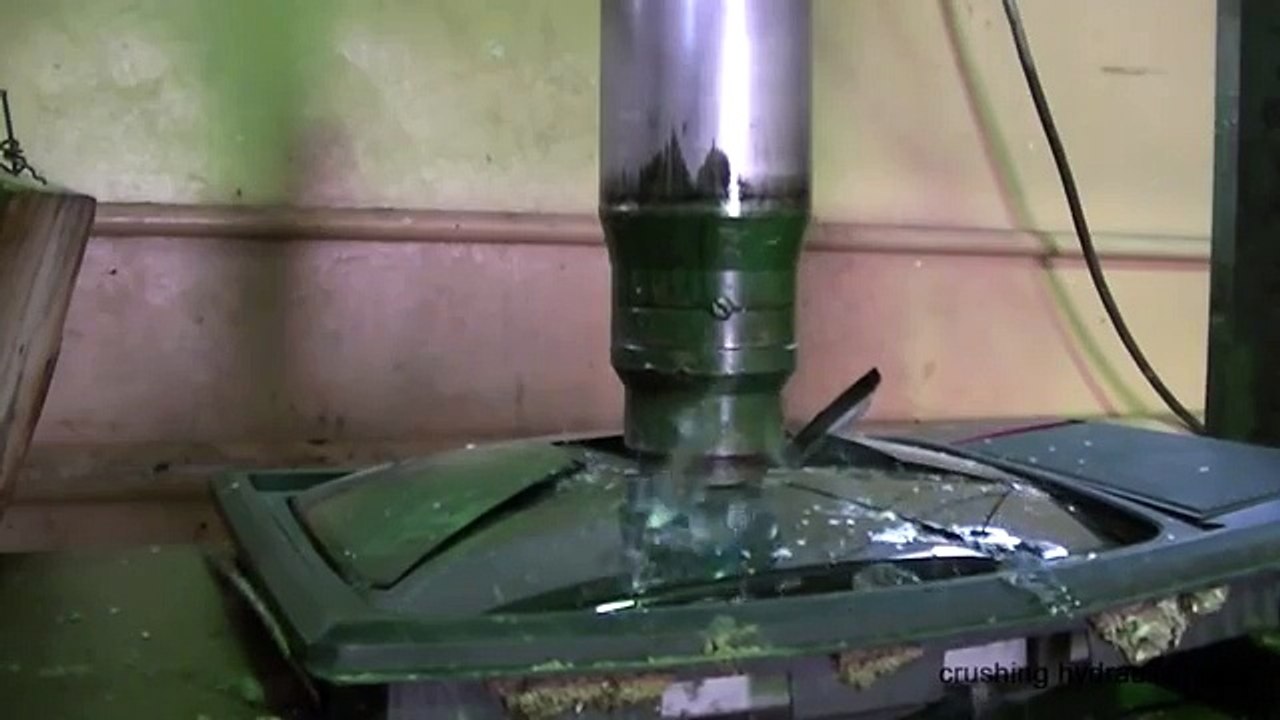 Hydraulic Press vs Glass