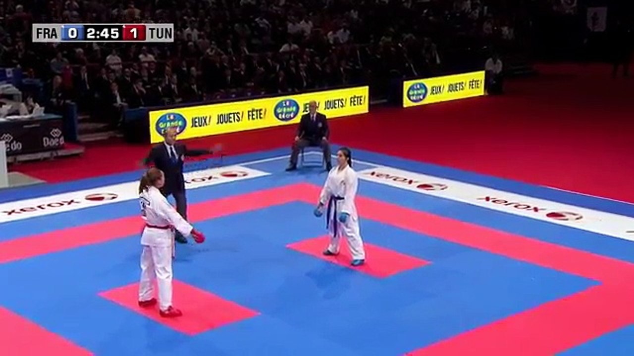 Final Female Kumite -61kg. Lolita Dona vs Boutheina Hasnaoui. WKF World Karate Championships new