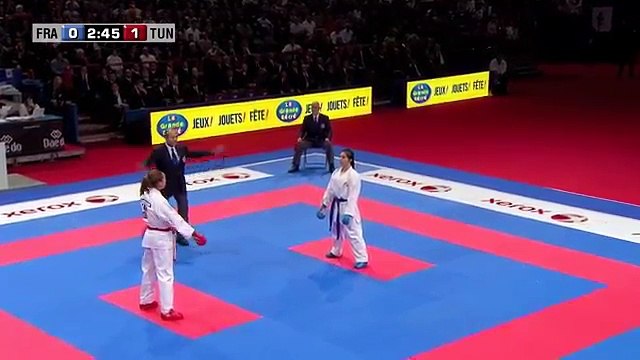 Final Female Kumite -61kg. Lolita Dona vs Boutheina Hasnaoui. WKF World Karate Championships new