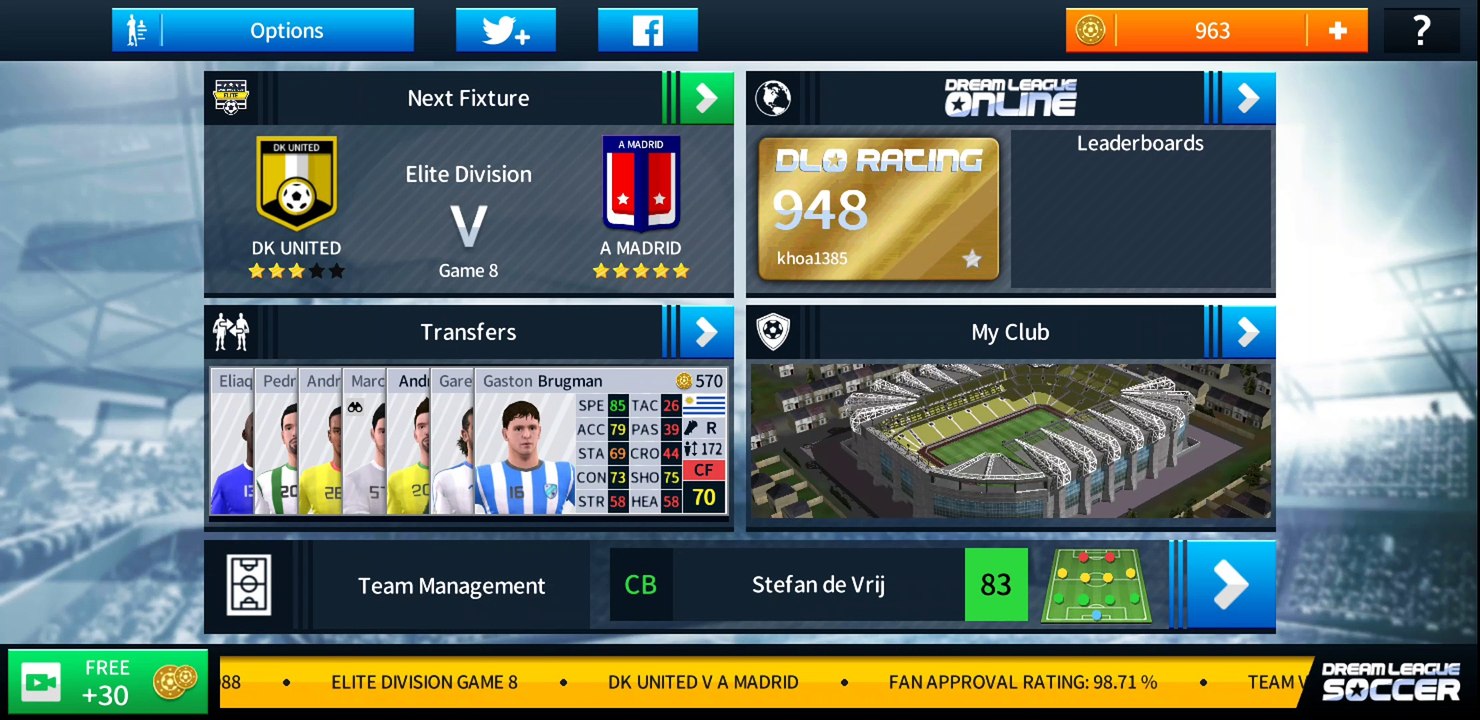 Dream League 2018 IOS Android - Season 1 - Game 11