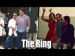 Shahrukh & Anushka Shooting On Prague Street For THE RING