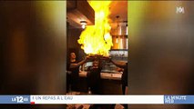 Buzz : Le flambage d'un fromage dans un restaurant tourne à la catastrophe... Regardez