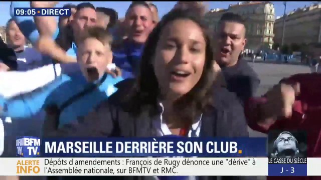 9h et déjà beaucoup d’ambiance sur le Vieux-Port avant la demi-finale de l’OM ce soir