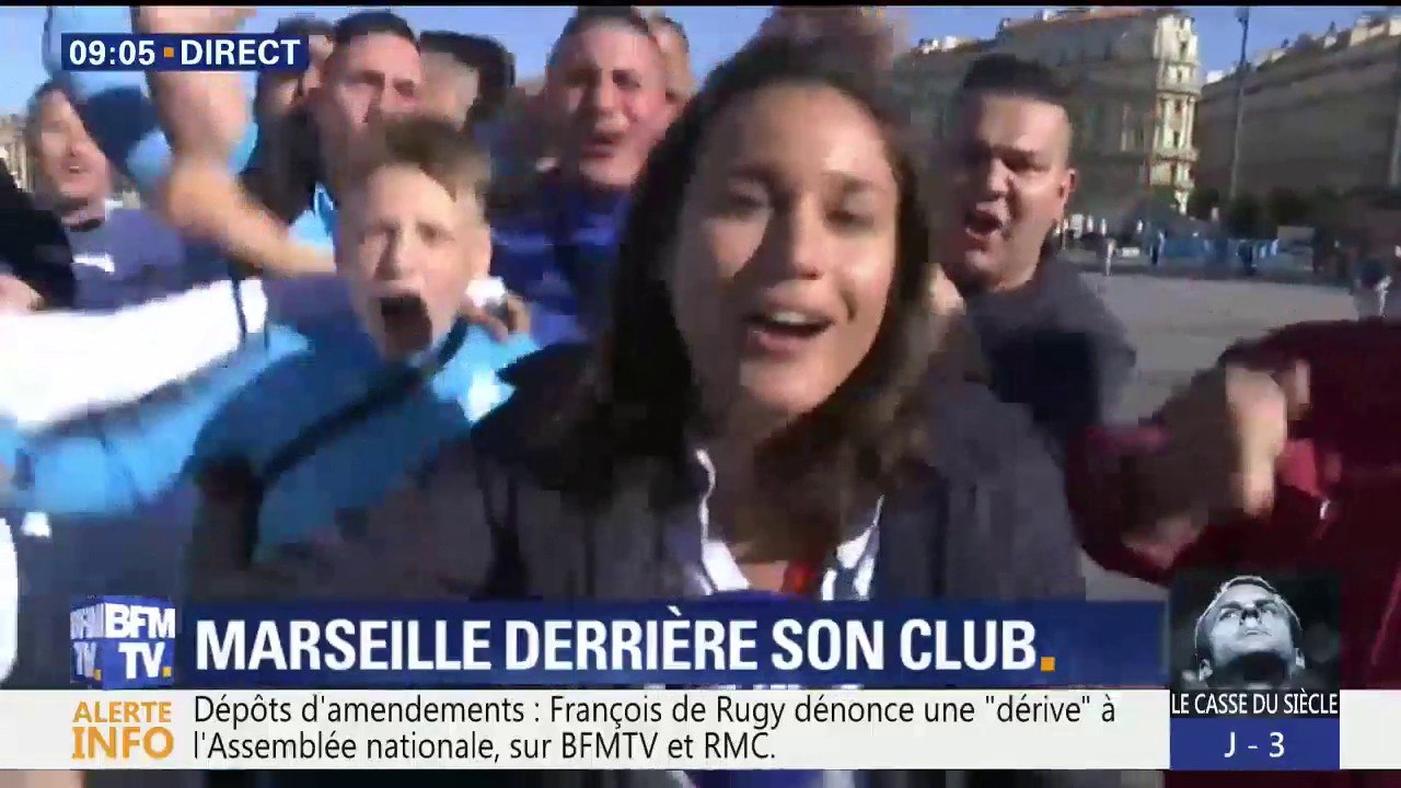 9h et déjà beaucoup d’ambiance sur le Vieux-Port avant la demi-finale de l’OM ce soir