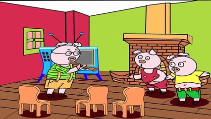 Los tres cerditos y el lobo feroz.