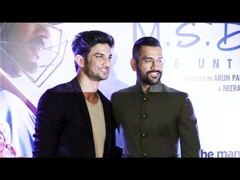 MS Dhoni & Sushant Singh Rajput At MS Dhoni - The Untold Story Screening