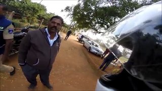 Indian Police illegally detain Motorcycle Riders in Private Property.