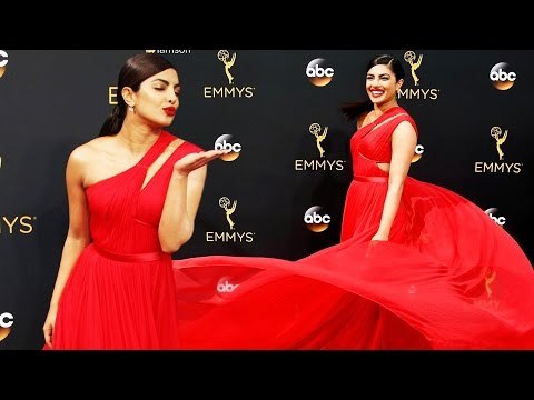 Priyanka Chopra FLAUNTS HOT RED Dress At Emmy Awards 2016